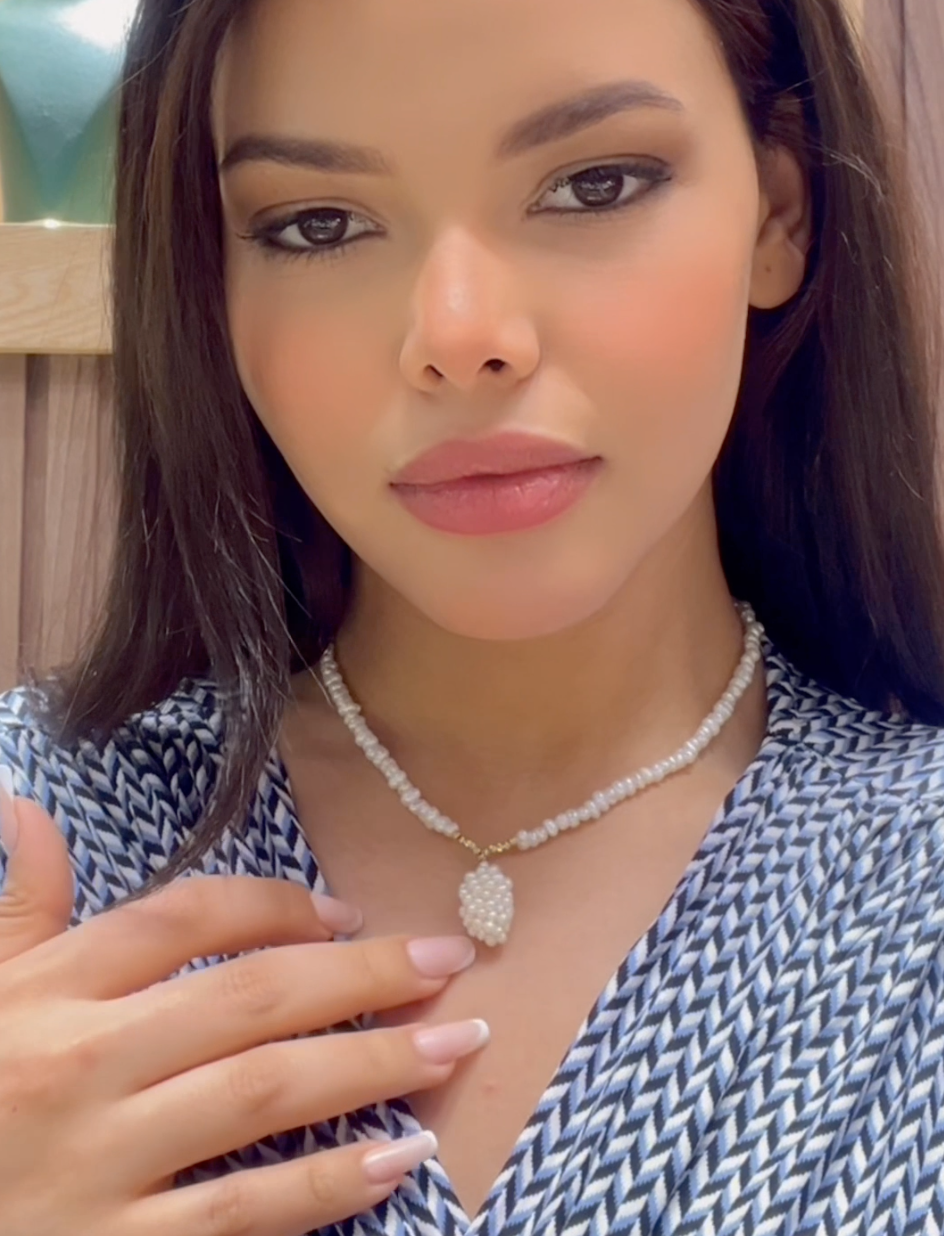 Collier NYRIS en Or 18k Avec Pierres Johar Naturelles