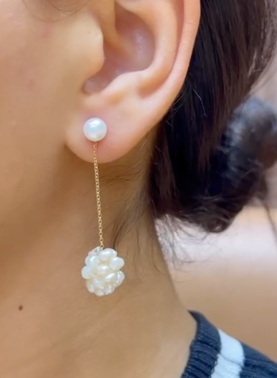 Boucles D'oreilles ALMA en OR 18k , Pierres Johar Naturelles