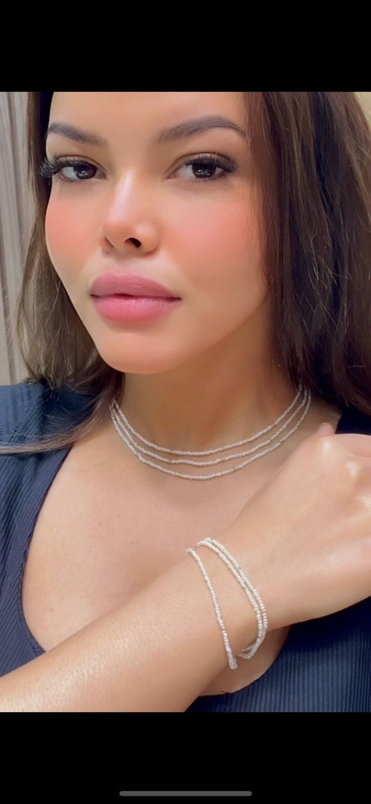 Ensemble johr avec des boules en Or 18 Carats