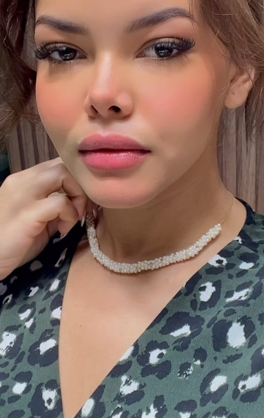 Collier Nyris en Or 18k Avec Pierres Johar Naturelle