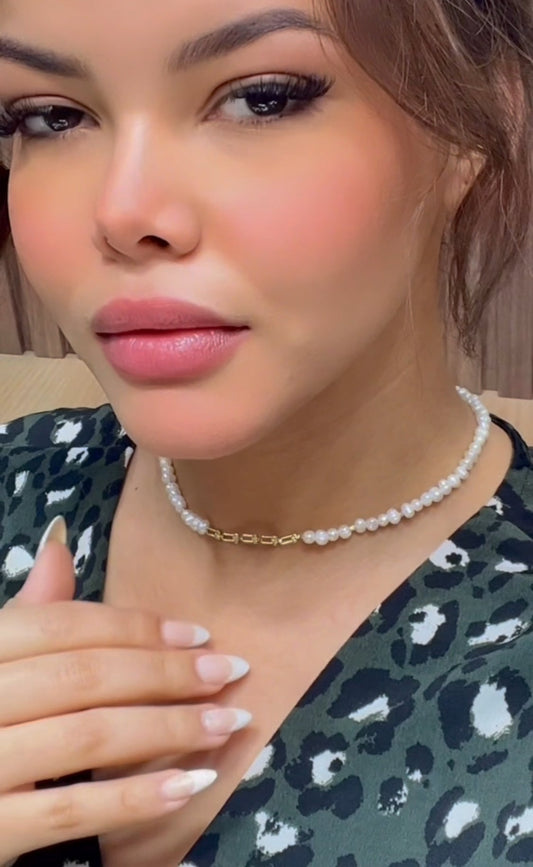 Collier Tifany en Or 18k avec johar naturel