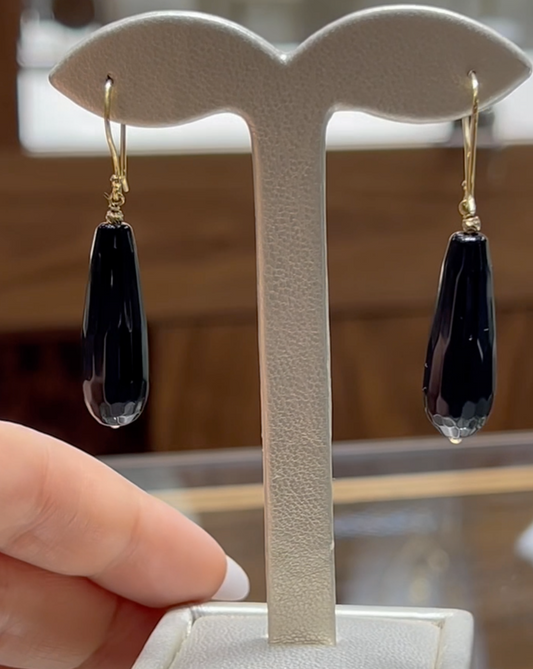 Boucles D'oreilles BERNIS en Or 18k Avec Une Pierre Naturelle