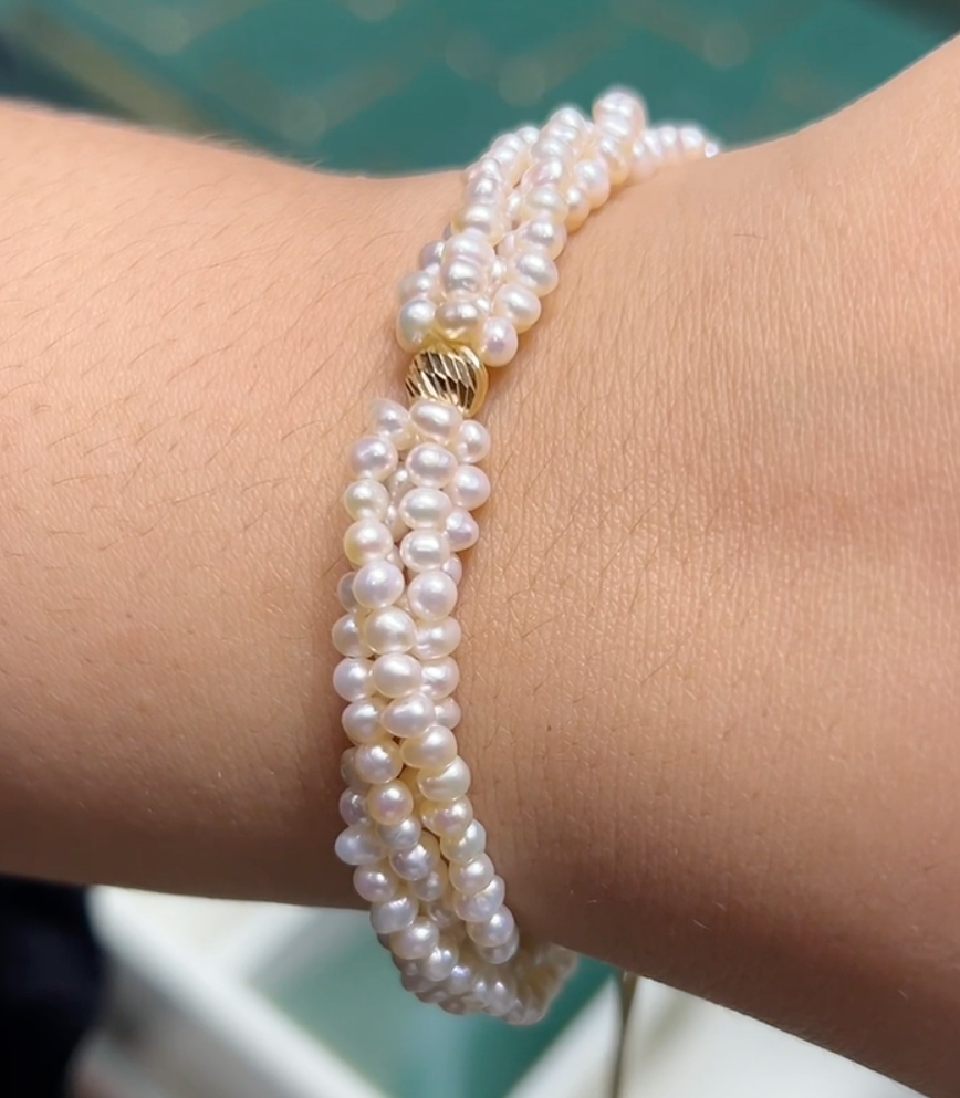 Cordon Bracelet en Or 18k - Pierres Johar Naturelles