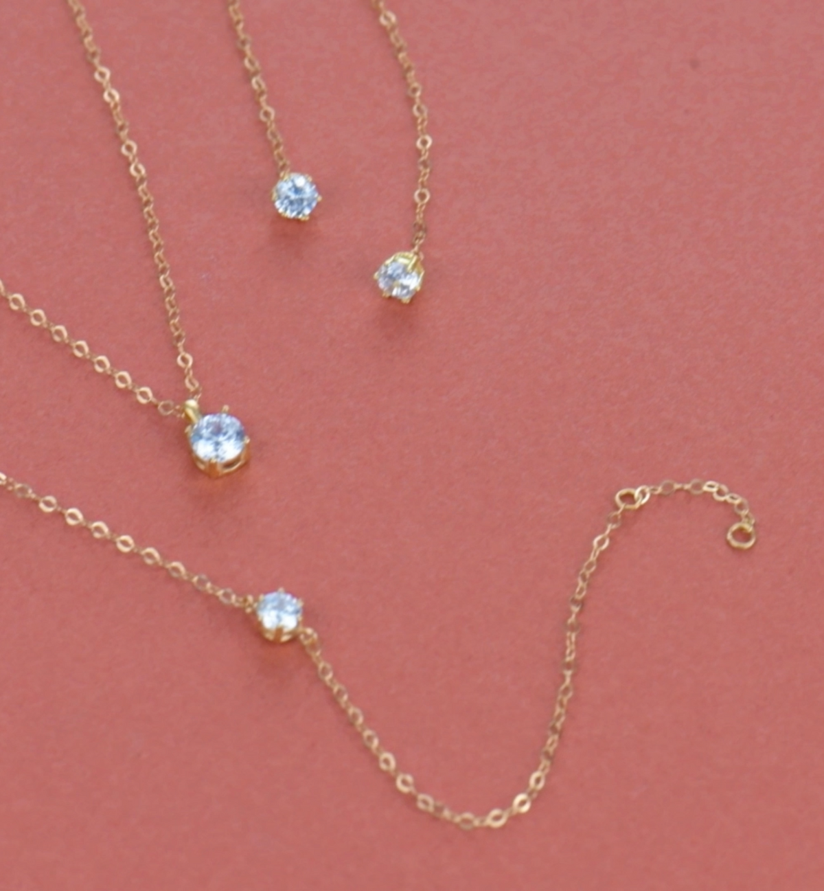 Ensemble de La goutte en Or 18k - Goutte Coloré