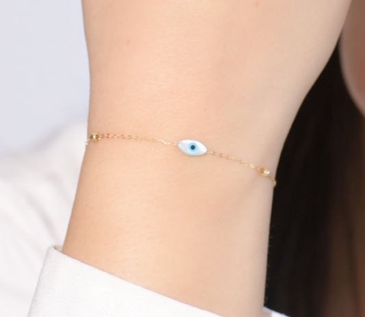 Gourmette EVIL EYE en Or 18k