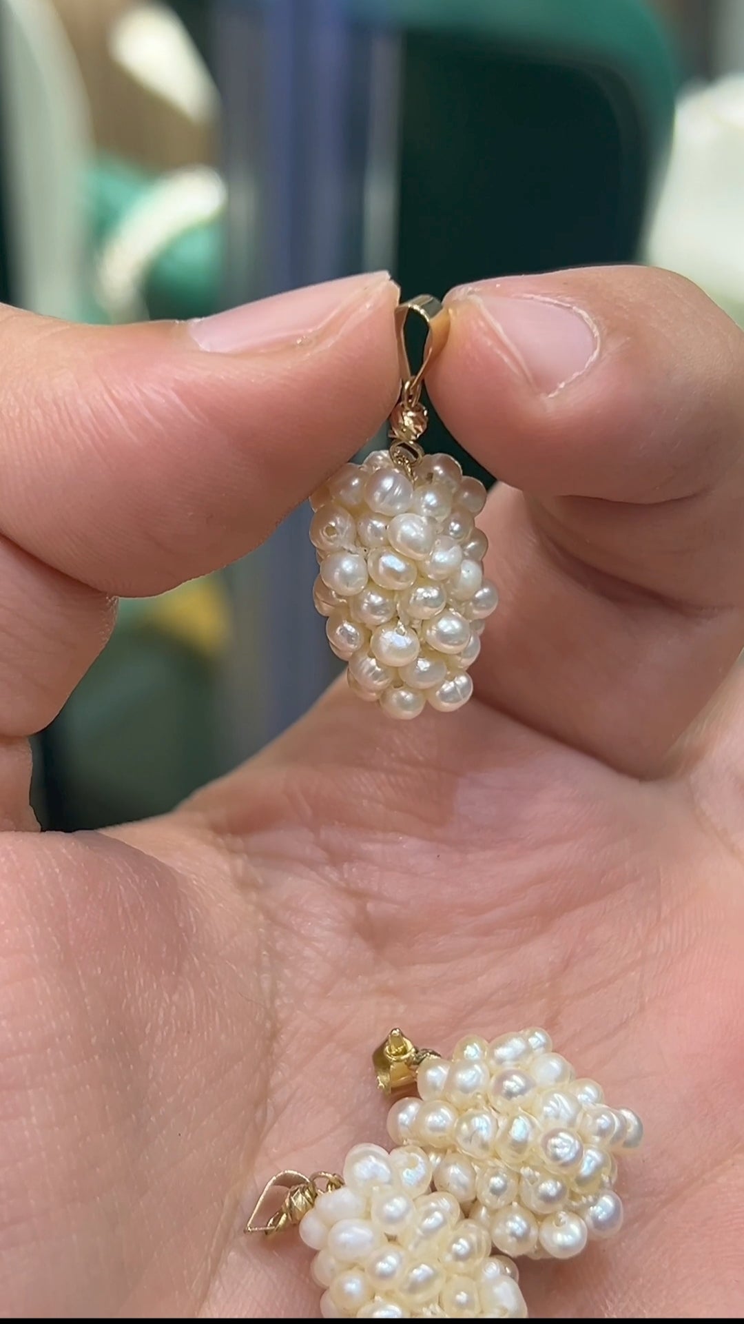 Pendentif jouhar naturelle en or 18k
